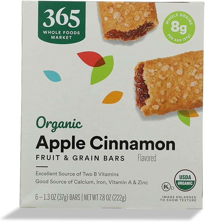 365 by Whole Foods Market, Organic Apple Cereal Bar 6 Count, 7.8 Ounce - Image 1
