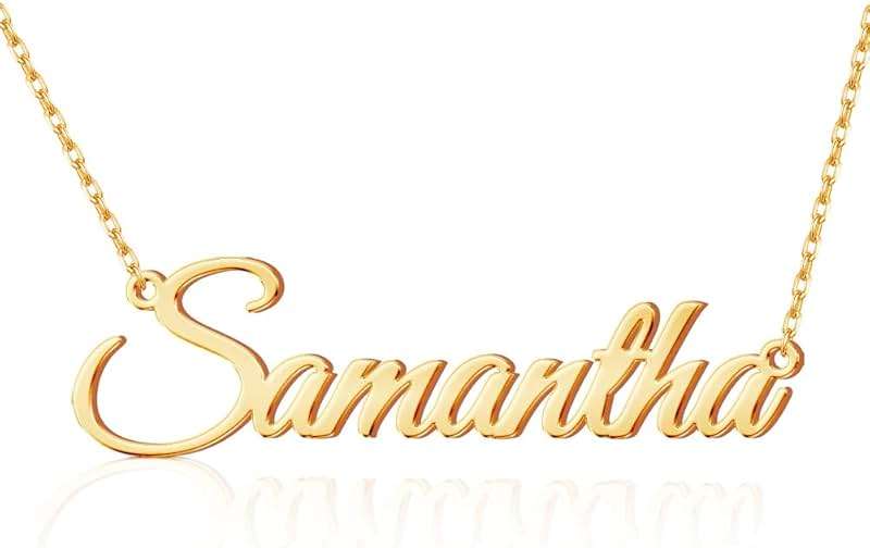 TinyName Custom Name Necklace Personalized 18K Gold Plated Nameplate Customized Jewelry Gift for Women - Image 1