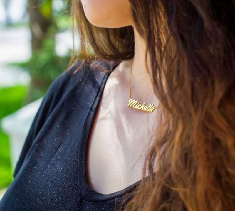 TinyName Custom Name Necklace Personalized 18K Gold Plated Nameplate Customized Jewelry Gift for Women - Image 8