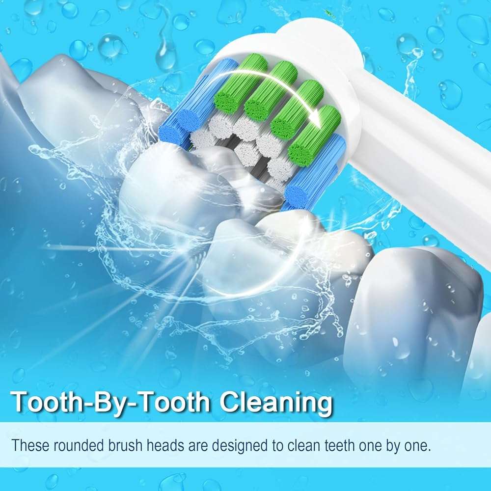16pcs Replacement Brush Heads Compatible with Oral B Electric Toothbrushes. Pack of 4 Precision Clean,4 Cross Clean,4 3D Whitening Clean and 4 Sensitive Clean - Image 3