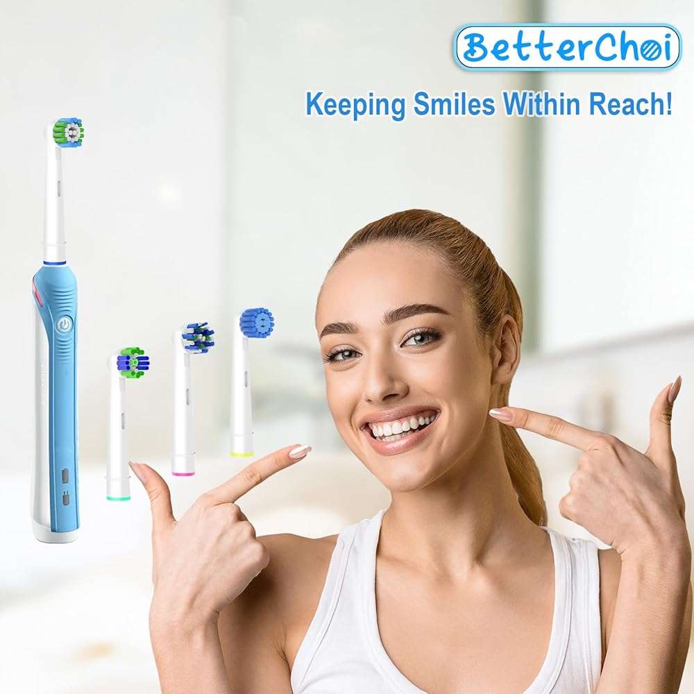 16pcs Replacement Brush Heads Compatible with Oral B Electric Toothbrushes. Pack of 4 Precision Clean,4 Cross Clean,4 3D Whitening Clean and 4 Sensitive Clean - Image 7