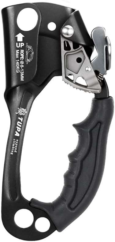 Lixada Climbing Hand Ascender 8-13mm Vertical Rope Access with Ergonomic Rubber Handle CE Certified Strong Rappelling Gear Equipment for Rock Climbing Tree Arborist, Rescue Caving - Image 1