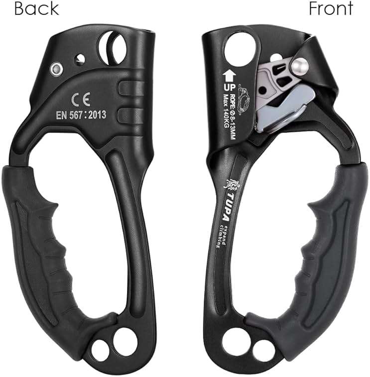 Lixada Climbing Hand Ascender 8-13mm Vertical Rope Access with Ergonomic Rubber Handle CE Certified Strong Rappelling Gear Equipment for Rock Climbing Tree Arborist, Rescue Caving - Image 9