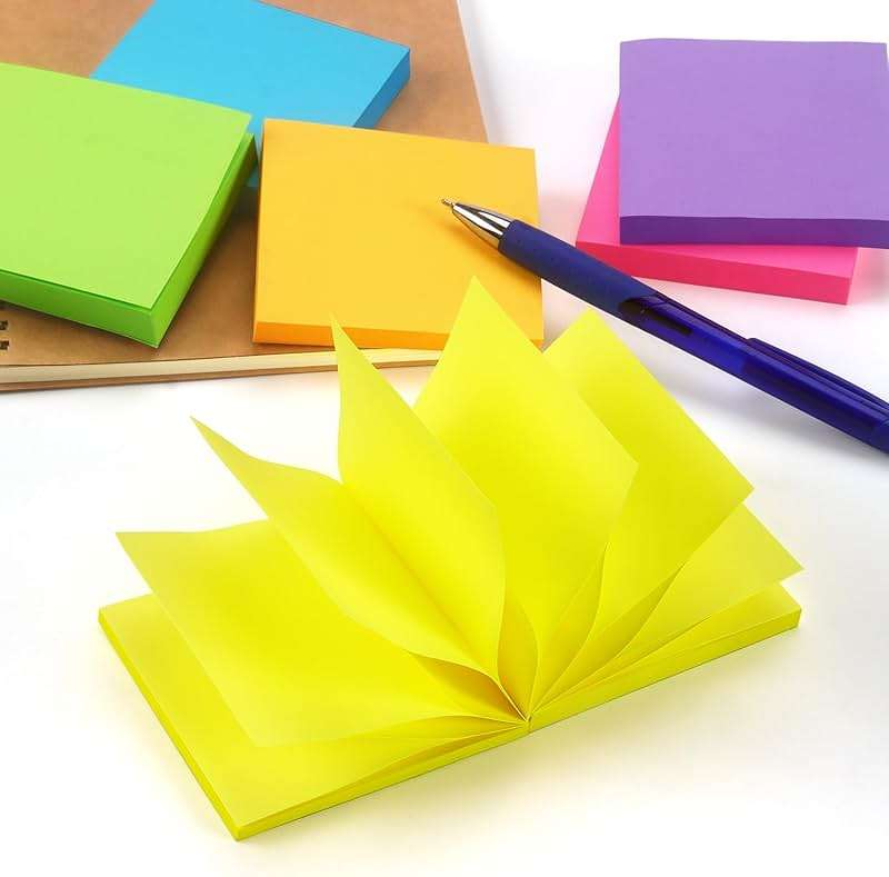 Winner Aura Pop Up Sticky Notes 3x3 inch Bright Colors Self-Stick Pads 12 Pack 1200 Sheets - Image 2