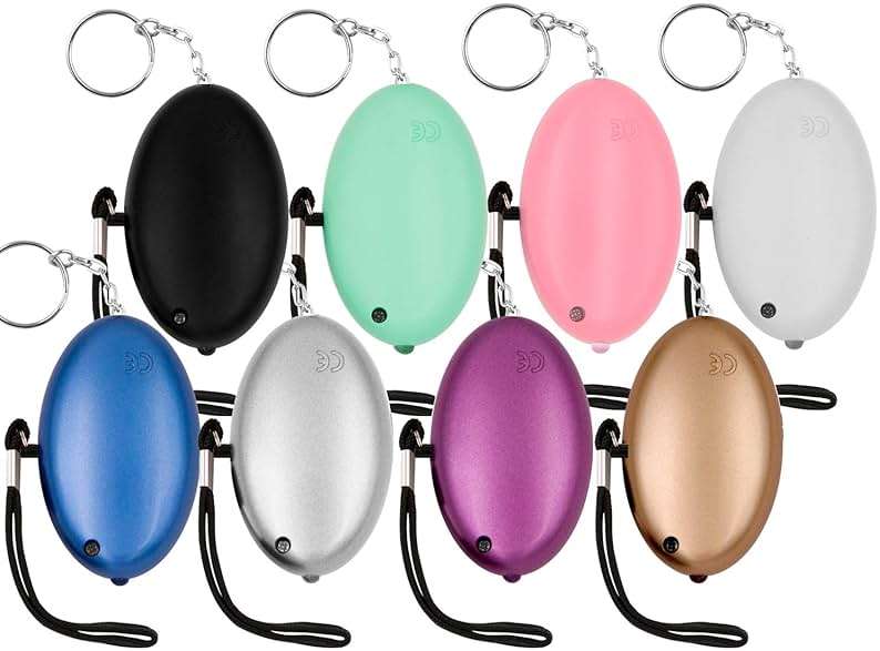 KOSIN Safe Sound Personal Alarm, 8 Pack 140DB Personal Security Alarm Keychain with LED Lights, Emergency Safety Alarm for Women, Men, Children, Elderly - Image 3
