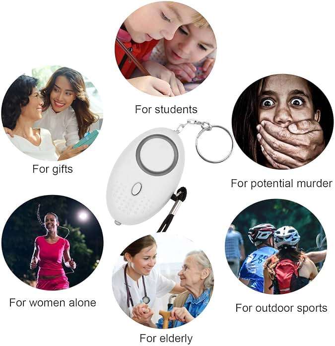 KOSIN Safe Sound Personal Alarm, 8 Pack 140DB Personal Security Alarm Keychain with LED Lights, Emergency Safety Alarm for Women, Men, Children, Elderly - Image 7