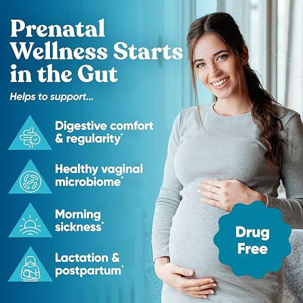 Momma Prenatal Probiotics Mom & Baby - Gut and Digestive Postpartum, Nursing, Morning Sickness Pregnancy Relief - 18 Clinically Proven Strains, 14 Billion CFU, Prebiotic - 30 Mini Vegan Capsules - Image 2