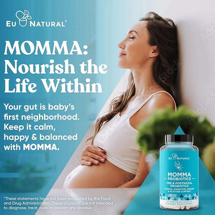 Momma Prenatal Probiotics Mom & Baby - Gut and Digestive Postpartum, Nursing, Morning Sickness Pregnancy Relief - 18 Clinically Proven Strains, 14 Billion CFU, Prebiotic - 30 Mini Vegan Capsules - Image 5