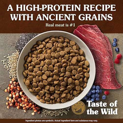 Taste of the Wild with Ancient Grains, Ancient Prairie Canine Recipe with Roasted Bison and Venison Dry Dog Food, Made with High Protein from Real Meat and Guaranteed Nutrients and Probiotics 28lb - Image 4