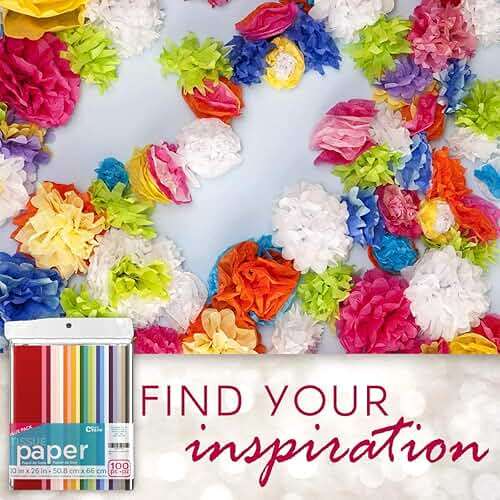 Craft Craze 100 Sheets (20" x 26") 25 Assorted Colors Premium Quality Tissue Paper for Gift Wrapping, Arts & Crafts, Packing and Decorations (1-Pack) - Image 6
