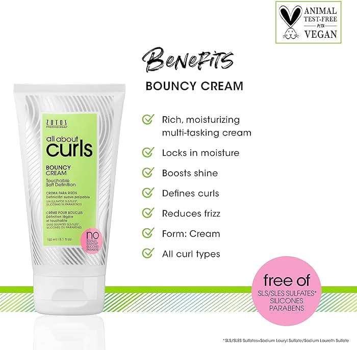 ALL ABOUT CURLS Bouncy Cream | For Curly Hair Styling | Moisturize, Define & Enhance Texture | Reduce Frizz & Boost Shine | Soft Definition | Vegan & Cruelty Free | Sulfate & Paraben Free - Image 2