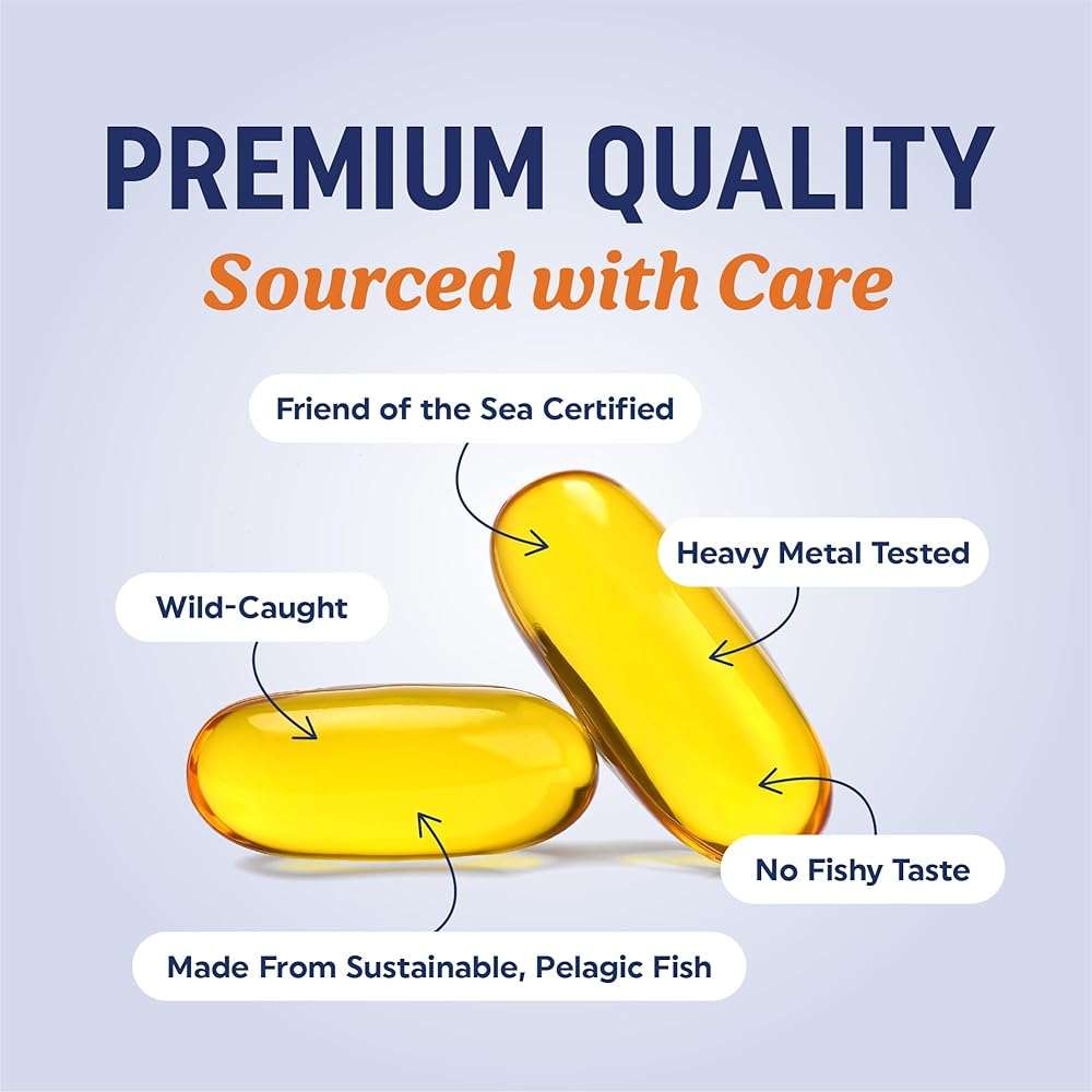 Triple Strength Omega 3 Fish Oil 3600 mg | EPA & DHA | Over 2100mg Omega-3 Fatty Acids | 1300mg EPA + 860mg DHA | Best Essential Fatty Acids | Premium Wild Caught & Burpless Fish Oil | 180 Ct - Image 3