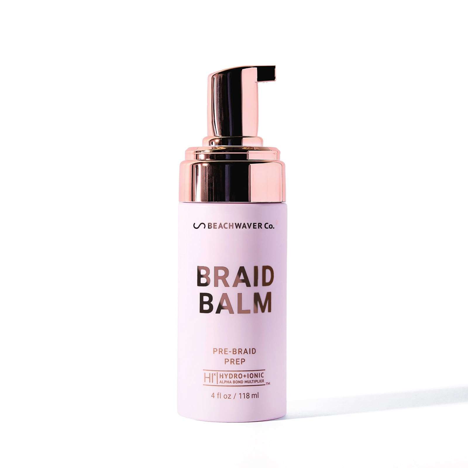 The Beachwaver Co. Braid Balm Pre-Braid Prep - Full Size (4 Fl Oz) | Frizz-Taming Primer Foam | Strengthen and Reduce Flyaways w/HiX Vegan Bond Multipliers - For All Hair Types | Bondi Beach Day - Image 1