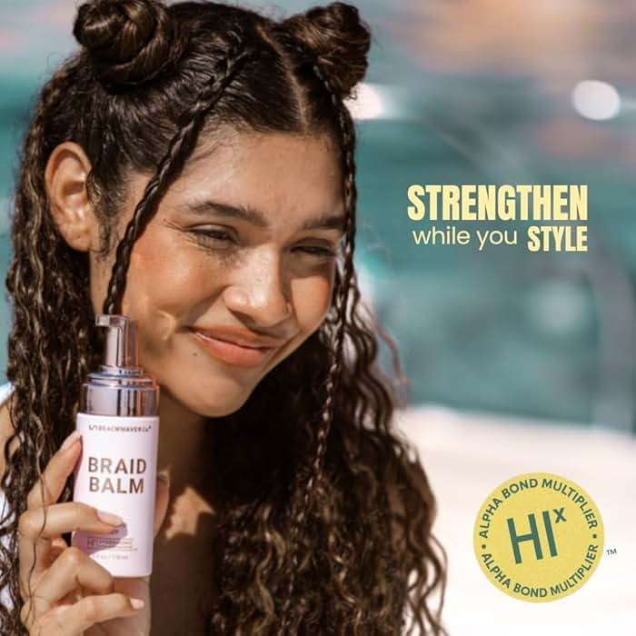 The Beachwaver Co. Braid Balm Pre-Braid Prep - Full Size (4 Fl Oz) | Frizz-Taming Primer Foam | Strengthen and Reduce Flyaways w/HiX Vegan Bond Multipliers - For All Hair Types | Bondi Beach Day - Image 2