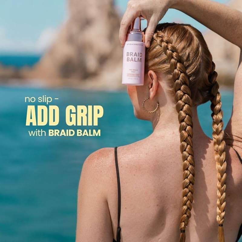 The Beachwaver Co. Braid Balm Pre-Braid Prep - Full Size (4 Fl Oz) | Frizz-Taming Primer Foam | Strengthen and Reduce Flyaways w/HiX Vegan Bond Multipliers - For All Hair Types | Bondi Beach Day - Image 5
