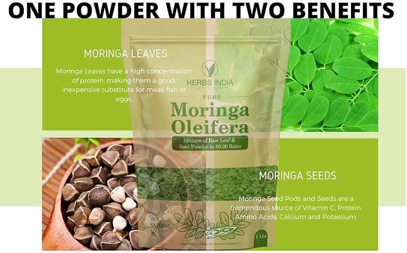 WAY 4 ORGANIC W4O Moringa Oleifera Leaf and Seed Powder (80:20) Ratio 16 Oz(1lb), Tender Leaves & Seeds, One Powder with Two Benefits, Miracle Tree - Image 9