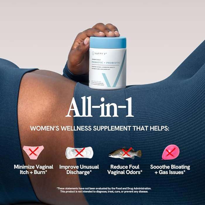 Happy V Dr. Formulated Vaginal Probiotics for Women Odor & Itch Support, Urinary & Gut Health, pH Balance | Womens Daily Probiotic with Patented Prebiotics & Lactobacillus for Feminine Wellness - Image 4