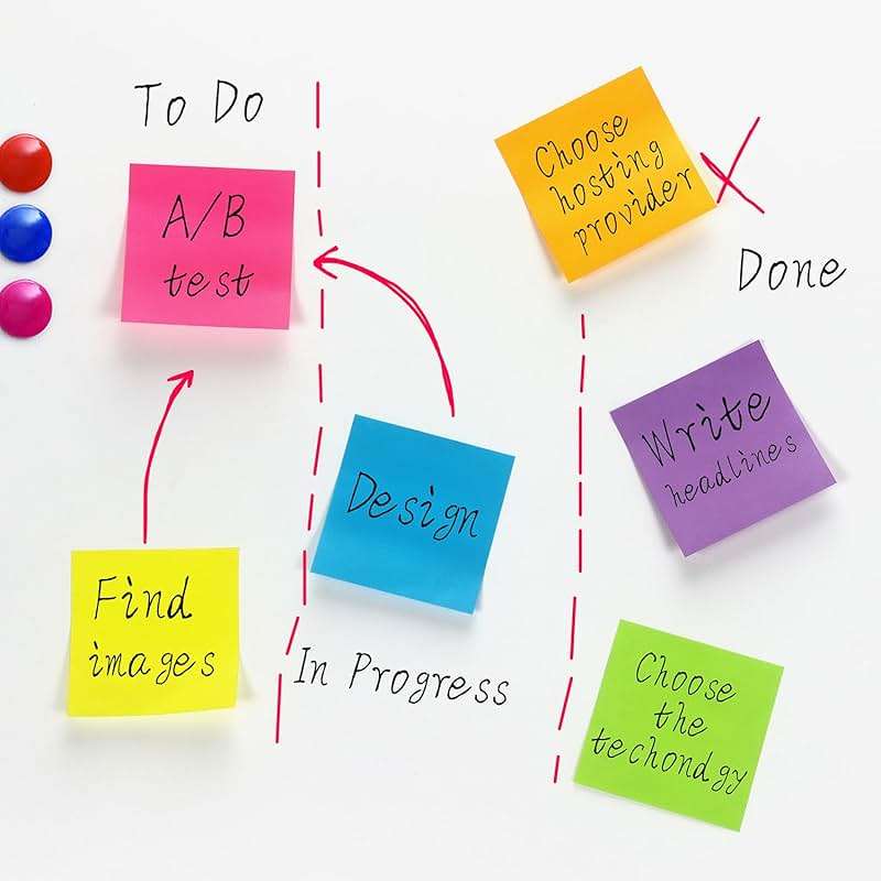 Early Buy Pop Up Sticky Notes 3x3 Refills Self-Stick Notes 12 Pads, 6 Bright Colors, 100 Sheets/Pad - Image 7