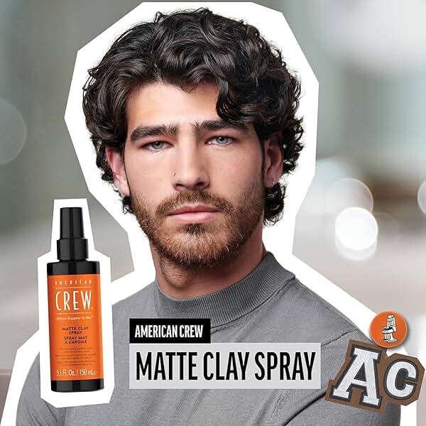 American Crew Matte Clay Spray For Men, Texturizing Spray with Matte Finish, Adds Texture, Volume & Thickness, 5.1 oz - Image 5