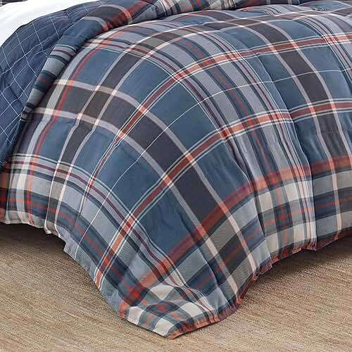 Eddie Bauer - Queen Comforter Set, Reversible Down Alt Bedding with Matching Shams, Home Decor for Colder Months (Shasta Lake Navy, Queen) - Image 3