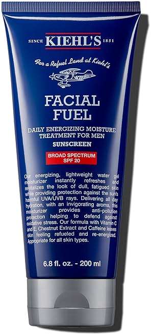 Kiehl's Facial Fuel Moisturizer with SPF 20 for Men, Energizing Face Moisturizer for Dull Skin, Non-Greasy Feel, Hydrating Lotion and Broad Spectrum Sunscreen, with Caffeine, Vitamin C & Vitamin E - Image 1