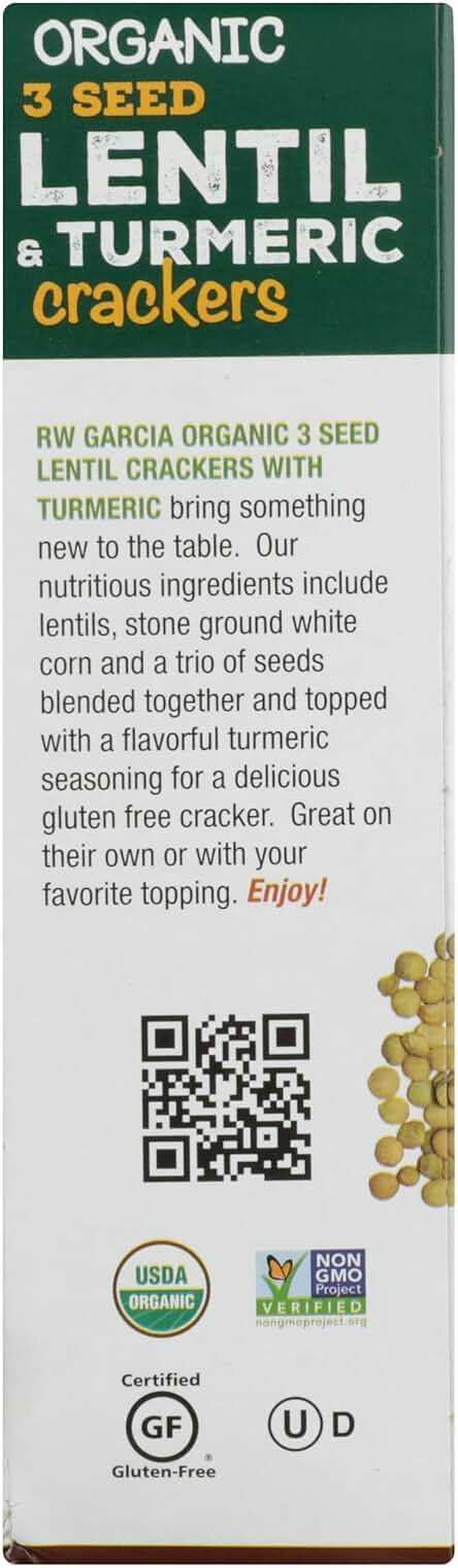RW GARCIA Organic Lentil Turmeric Crackers, 5.5 OZ - Image 6