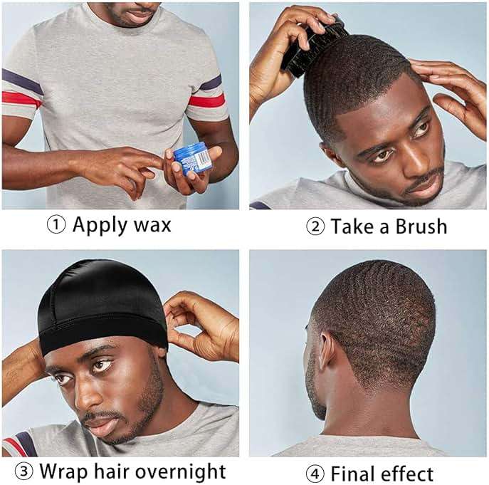 2PCS Silky Stocking Wave Cap for Men, Good Compression Over Durag （Regular Style） - Image 5