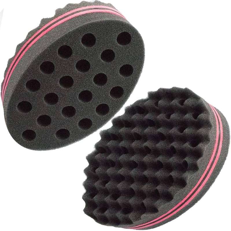 Hair Magic Twist Sponge: Two-Sided Dread Afro Coil Barber Tool for Curling and Waving Men's and Women's Long/Short Hair, 1 Pc - Image 1