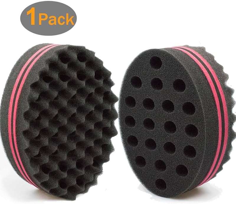Hair Magic Twist Sponge: Two-Sided Dread Afro Coil Barber Tool for Curling and Waving Men's and Women's Long/Short Hair, 1 Pc - Image 2