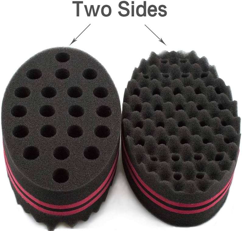Hair Magic Twist Sponge: Two-Sided Dread Afro Coil Barber Tool for Curling and Waving Men's and Women's Long/Short Hair, 1 Pc - Image 4