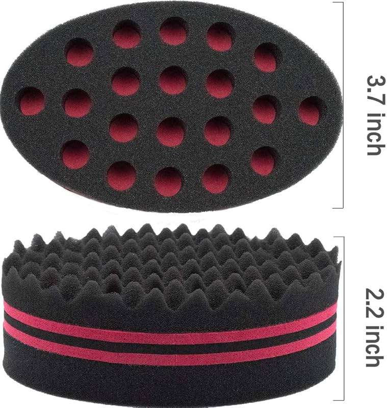 Hair Magic Twist Sponge: Two-Sided Dread Afro Coil Barber Tool for Curling and Waving Men's and Women's Long/Short Hair, 1 Pc - Image 5