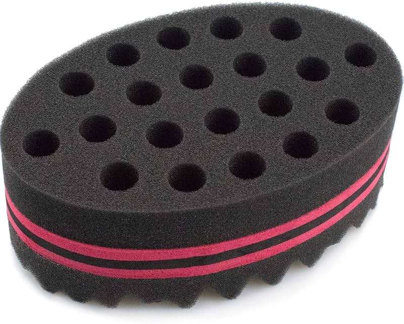 Hair Magic Twist Sponge: Two-Sided Dread Afro Coil Barber Tool for Curling and Waving Men's and Women's Long/Short Hair, 1 Pc - Image 6