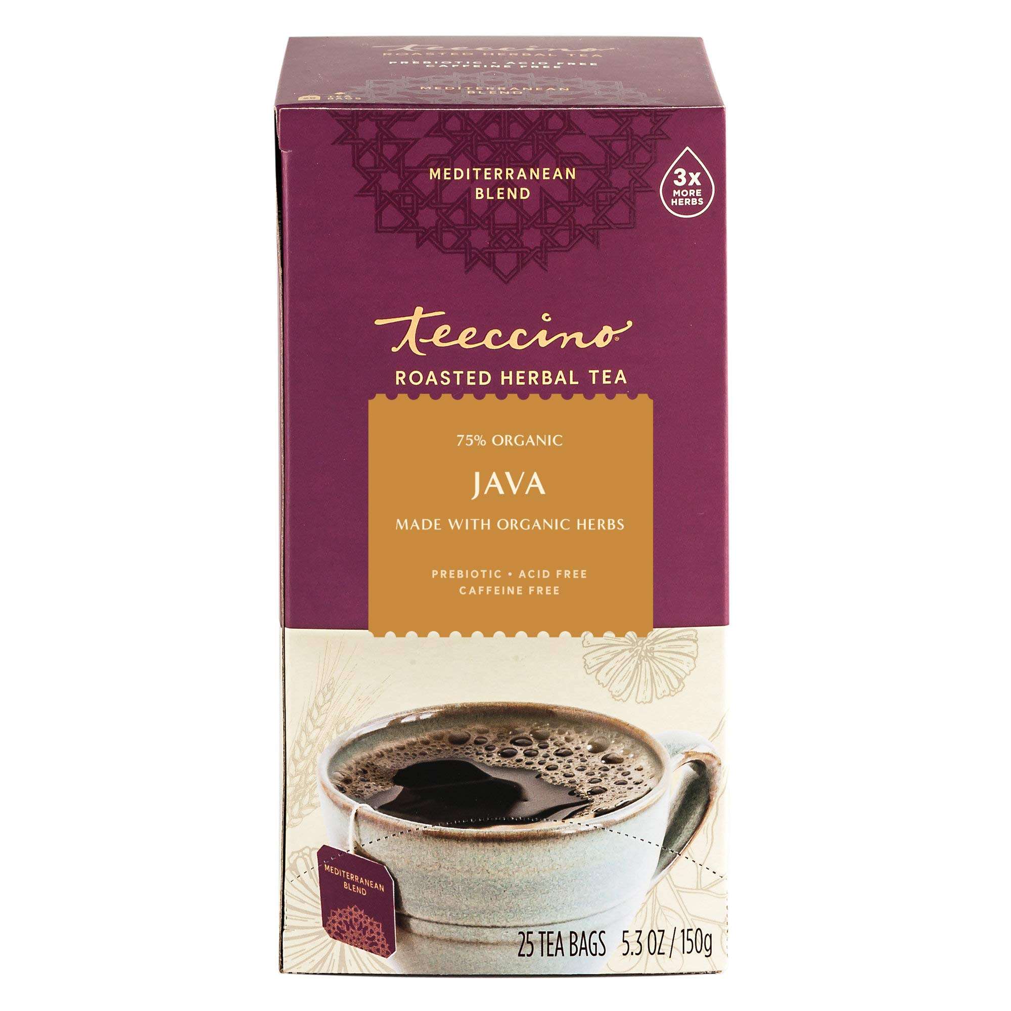Teeccino Java Herbal Tea - Rich & Roasted Herbal Tea That’s Caffeine Free & Prebiotic for Natural Energy, 25 Tea Bags - Image 5