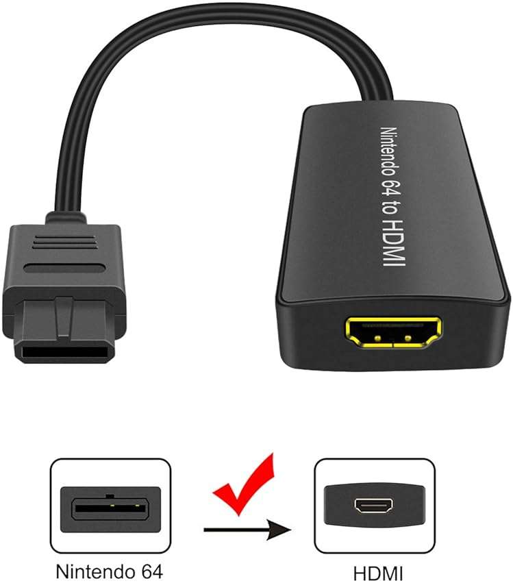 Nintendo64 To HDMI Converter, HD Link Cable N64 To a New HDMI TV, Plug and Play, Restore Game Screen - Image 2