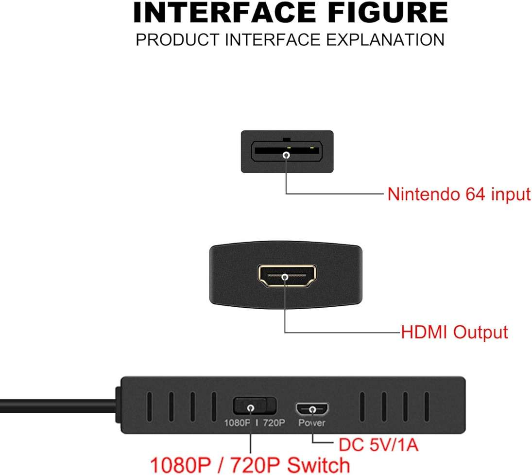 Nintendo64 To HDMI Converter, HD Link Cable N64 To a New HDMI TV, Plug and Play, Restore Game Screen - Image 6