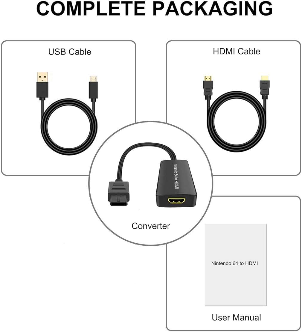 Nintendo64 To HDMI Converter, HD Link Cable N64 To a New HDMI TV, Plug and Play, Restore Game Screen - Image 8