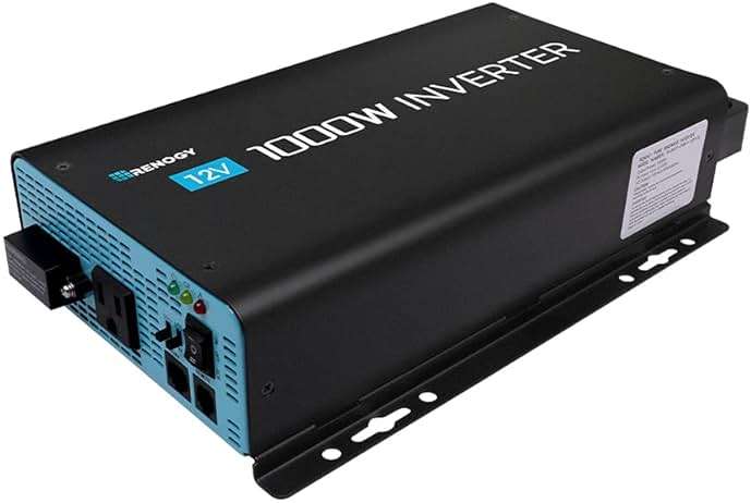 Renogy 1000W Pure Sine Wave Inverter with ECO Mode, 12V DC to AC 120V 110V Converter for Off-Grid Solar System, Home, RV, Solar Power Inverter with Remote Switch, Surge 2000W - Image 1