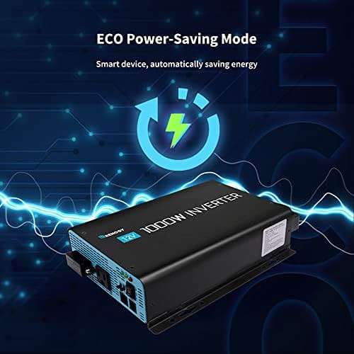 Renogy 1000W Pure Sine Wave Inverter with ECO Mode, 12V DC to AC 120V 110V Converter for Off-Grid Solar System, Home, RV, Solar Power Inverter with Remote Switch, Surge 2000W - Image 4