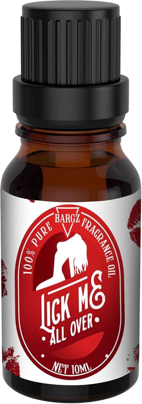 Bargz Lick Me All Over Perfume Oil, Fragrance, Lovely Raspberry And Melon Aromas With A Touch Of Vanilla - Flat Cap [10 ML] - Image 1