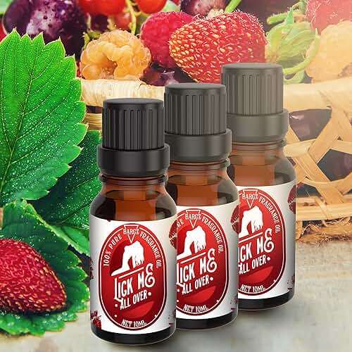 Bargz Lick Me All Over Perfume Oil, Fragrance, Lovely Raspberry And Melon Aromas With A Touch Of Vanilla - Flat Cap [10 ML] - Image 3