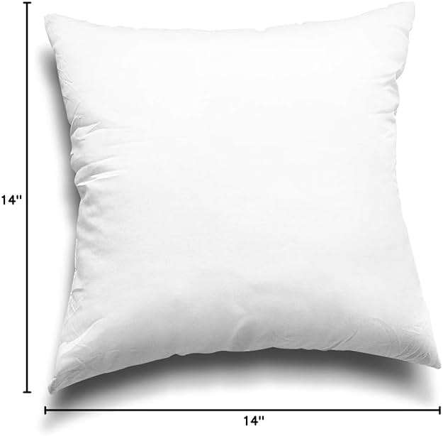 EDOW Throw Pillow Inserts, Set of 2 Lightweight Down Alternative Polyester Pillow, Couch Cushion, Sham Stuffer, Machine Washable. (White, 18x18) - Image 2