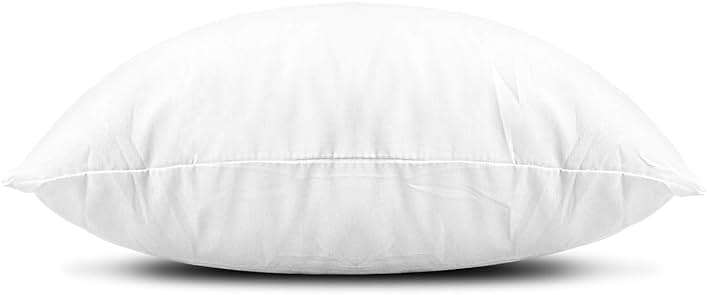 EDOW Throw Pillow Inserts, Set of 2 Lightweight Down Alternative Polyester Pillow, Couch Cushion, Sham Stuffer, Machine Washable. (White, 18x18) - Image 3