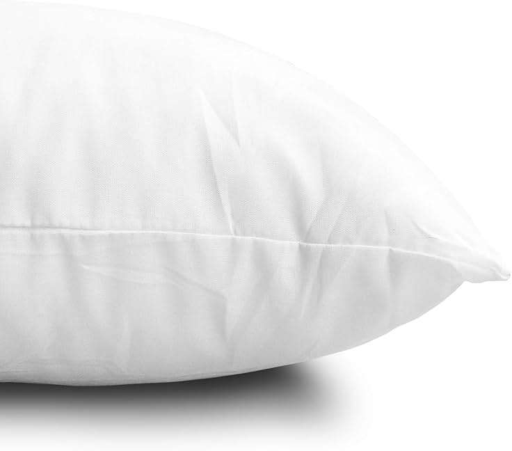 EDOW Throw Pillow Inserts, Set of 2 Lightweight Down Alternative Polyester Pillow, Couch Cushion, Sham Stuffer, Machine Washable. (White, 18x18) - Image 4