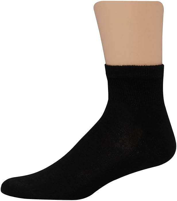 Hanes Men's Double Tough Socks, Crew and Ankle Moisturing Wicking Socks, Black & White, Multi-Packs - Image 2