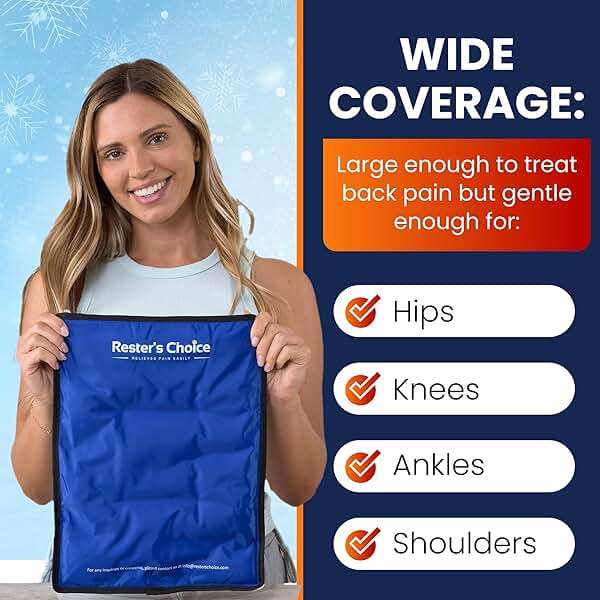 Gel Soft Flexible Ice Pack for Injuries Reusable - (Large: 11"x14.5") for Hip, Shoulder, Knee, Back - Comfy Cold Pack Compress for Swelling, Bruises, Surgery - Image 2
