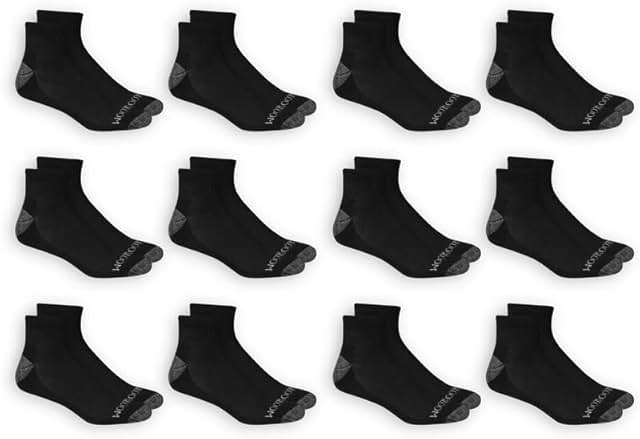 Fruit of the Loom Men's Dual Defense Ankle Socks, Odor Protection with Half Cushion, Multi-Packs - Image 1