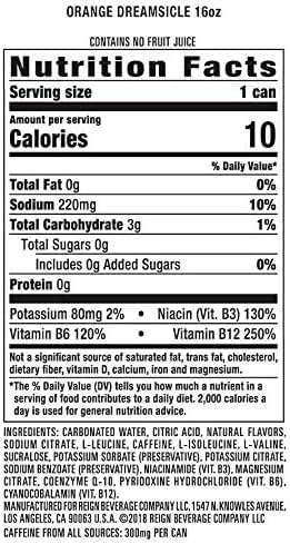 Reign Total Body Fuel, Orange Dreamsicle, Fitness & Performance Drink, 16 Fl Oz (Pack of 12) - Image 3
