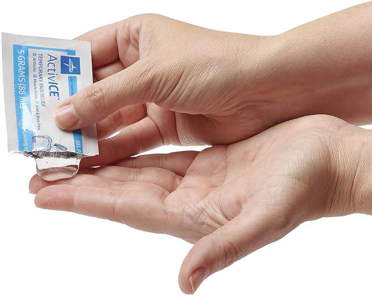 Medline ActivICE Topical Pain Reliever Gel, Great for Arthritis, Muscle Aches and Back Injuries, 5 grams - 100 Packs - Image 5