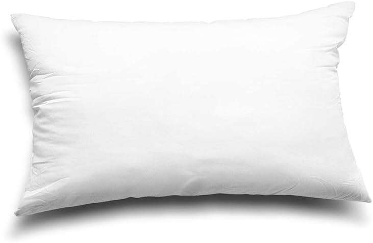 EDOW Throw Pillow Inserts, Set of 2 Lightweight Down Alternative Polyester Pillow, Couch Cushion, Sham Stuffer, Machine Washable. (White, 12x20) - Image 5