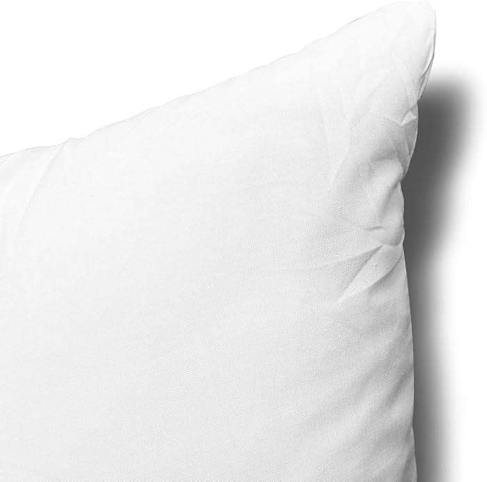 EDOW Throw Pillow Inserts, Set of 2 Lightweight Down Alternative Polyester Pillow, Couch Cushion, Sham Stuffer, Machine Washable. (White, 12x20) - Image 7